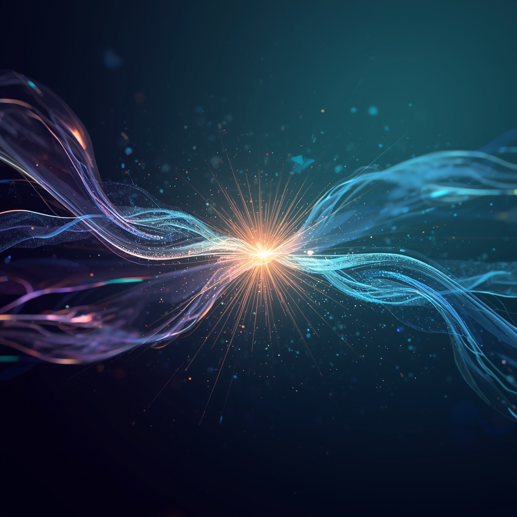 Abstract glowing lines of creative energy